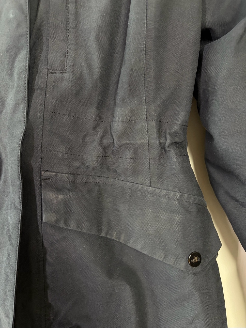 The North Face Black Goose Down Parka Longline Jacket - Picture 15 of 16